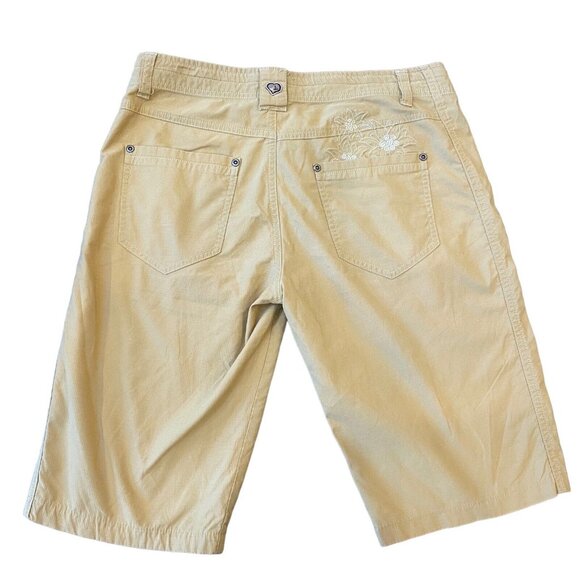Kuhl Kendra Capri Pants SAMPLE Womens 6 Drawtring Emroidered Stretch Long Shorts - Picture 3 of 7